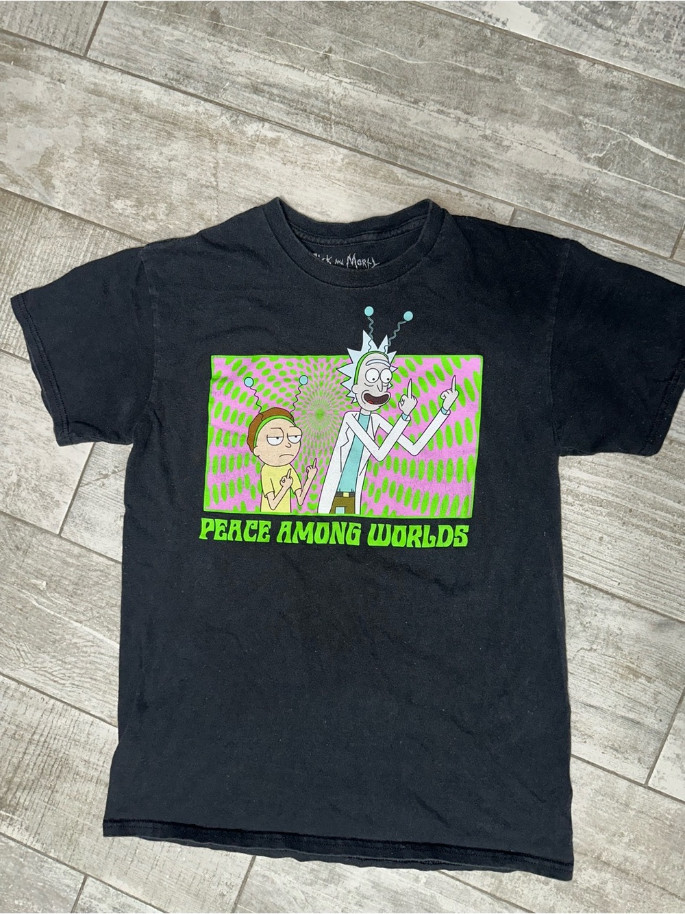 Rick and Morty Peace Among Worlds Graphic Tee S